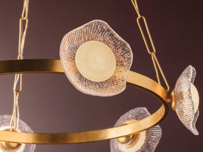 Corbett Lighting 6-Light Almandine LED Chandelier in Vintage Gold Leaf