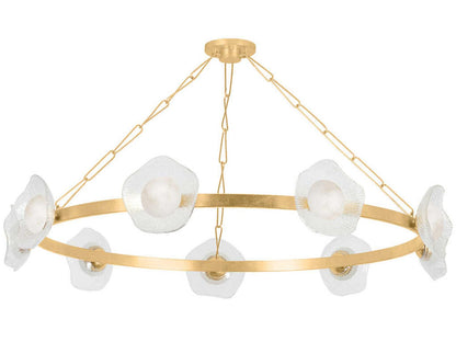 Corbett Lighting Almandine 9-Light LED Ring Chandelier in Vintage Gold Leaf