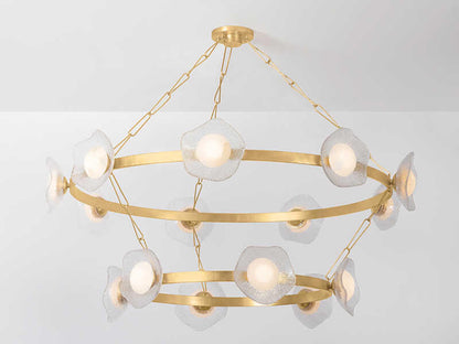 Corbett Lighting 15-Light Almandine LED Chandelier in Vintage Gold Leaf