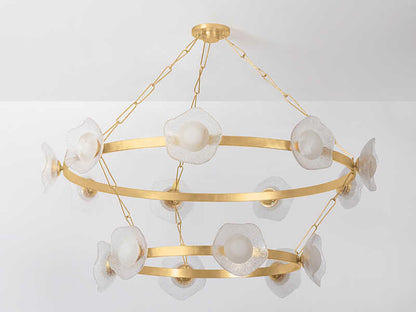 Corbett Lighting 15-Light Almandine LED Chandelier in Vintage Gold Leaf