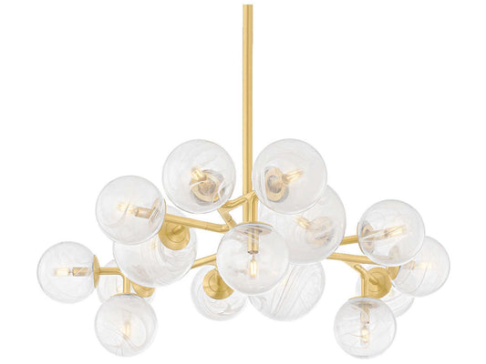 Corbett Lighting 15-Light Glasgow Chandelier Vintage Polished Brass