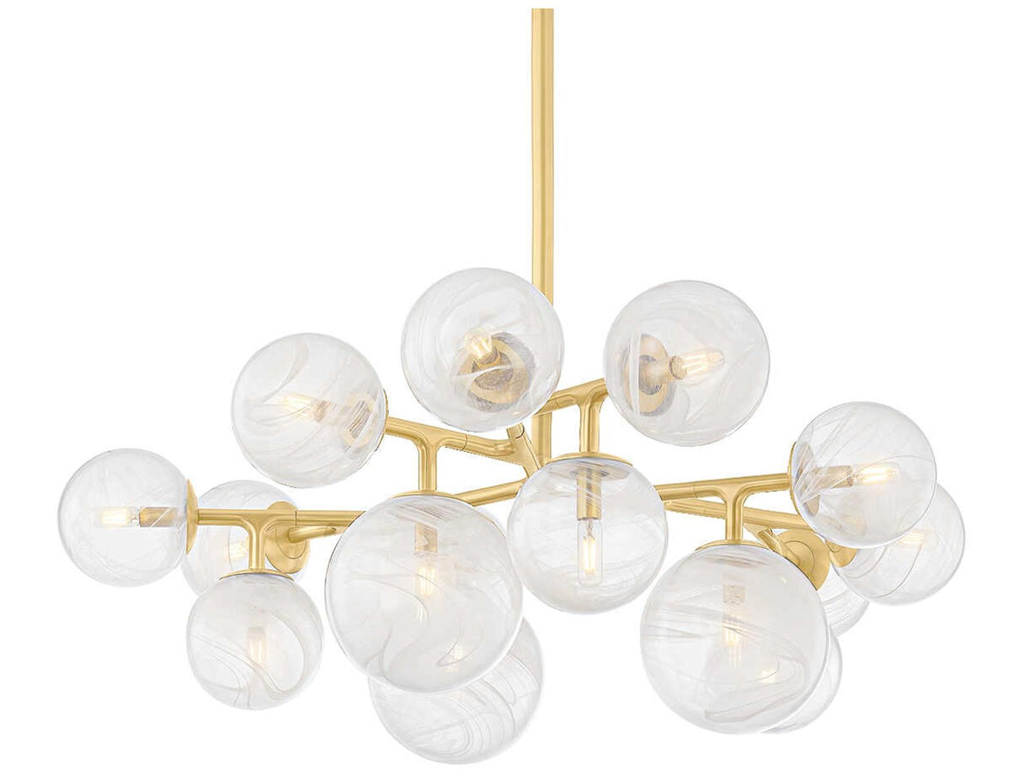 Corbett Lighting 15-Light Glasgow Chandelier Vintage Polished Brass