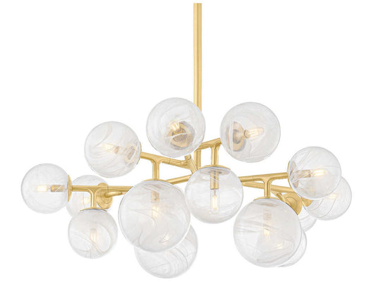 Corbett Lighting 15-Light Glasgow Chandelier Vintage Polished Brass