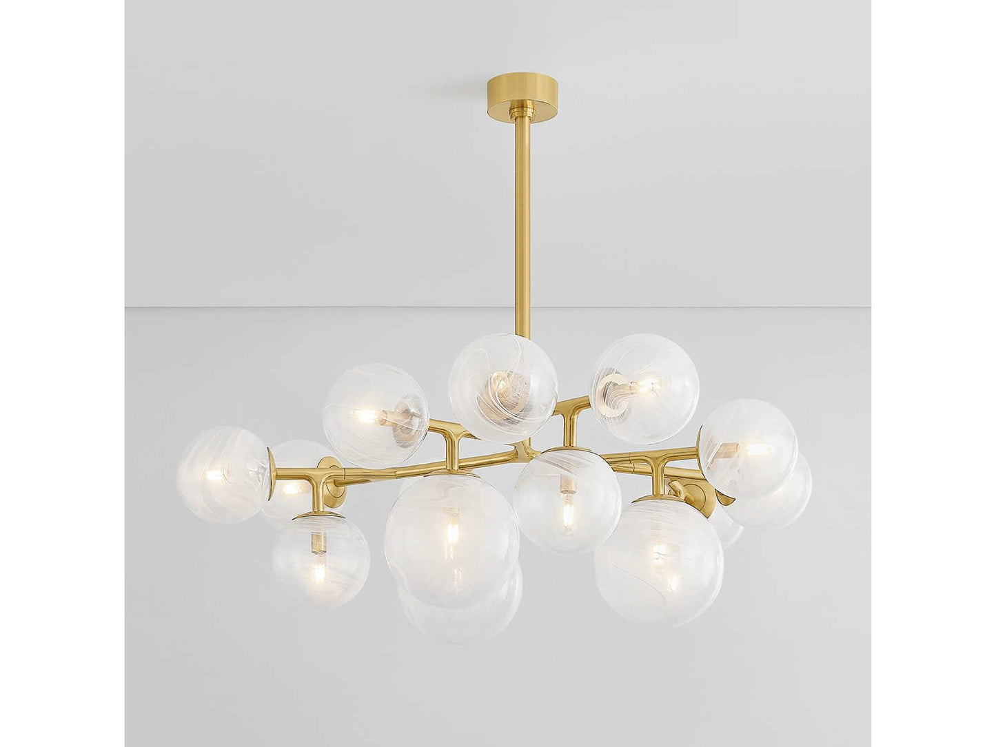 Corbett Lighting 15-Light Glasgow Chandelier Vintage Polished Brass