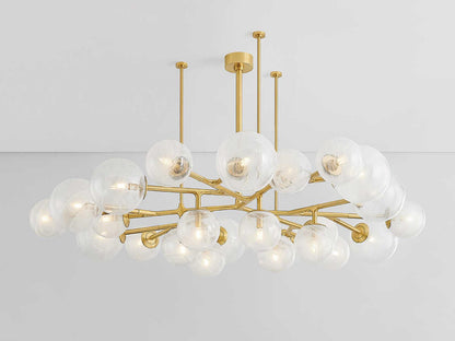 Corbett Lighting 24-Light Glasgow Chandelier in Vintage Polished Brass with Glass Globes