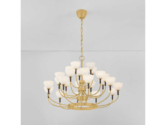 Corbett Lighting 25-Light Brahma Chandelier in Vintage Polished Brass and Bronze