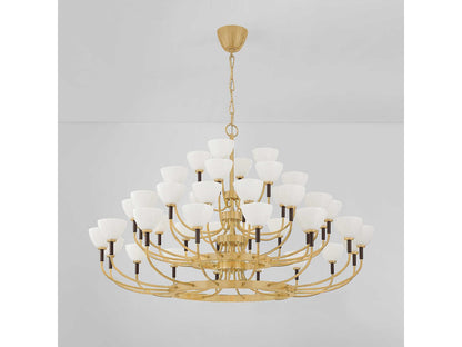 Corbett Lighting 44-Light Brahma LED Chandelier in Vintage Polished Brass and Bronze