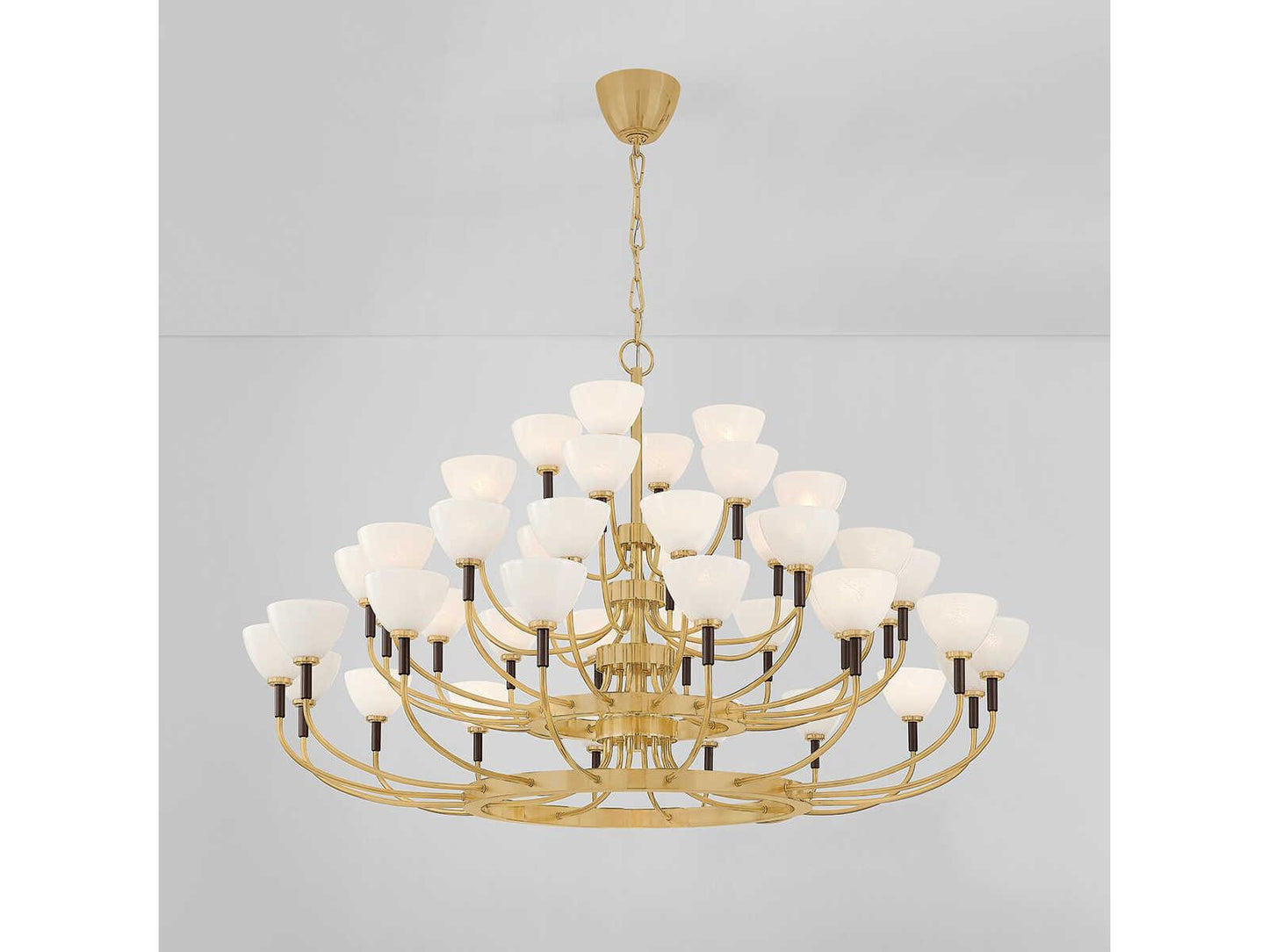 Corbett Lighting 44-Light Brahma LED Chandelier in Vintage Polished Brass and Bronze