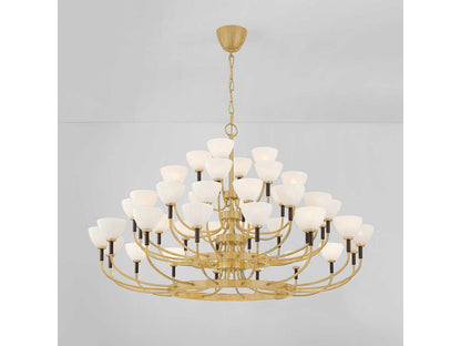 Corbett Lighting 44-Light Brahma LED Chandelier in Vintage Polished Brass and Bronze