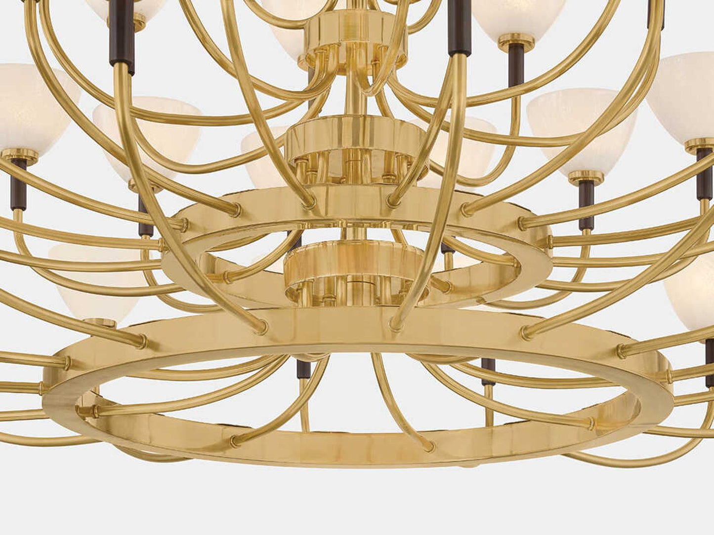 Corbett Lighting 44-Light Brahma LED Chandelier in Vintage Polished Brass and Bronze