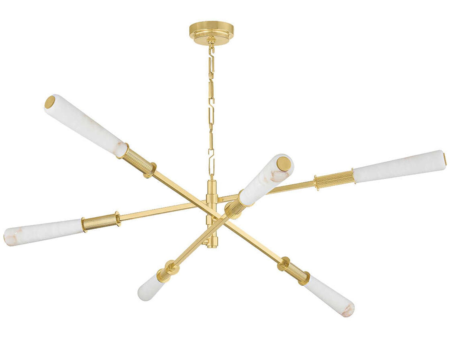 Corbett Lighting Dashiell 60-Inch LED Chandelier in Vintage Polished Brass