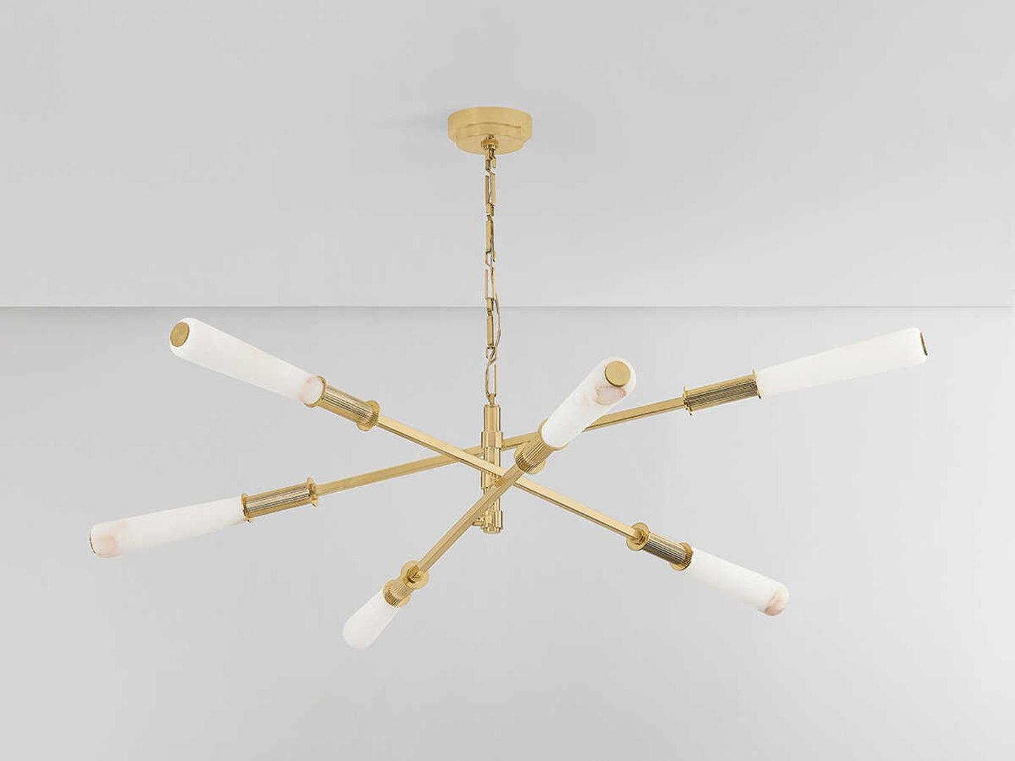 Corbett Lighting Dashiell 60-Inch LED Chandelier in Vintage Polished Brass