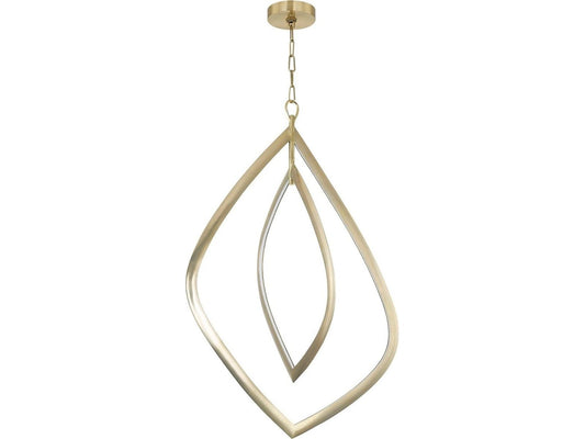 Corbett Lighting Arles 2-Light Integrated LED Chandelier in Vintage Brass