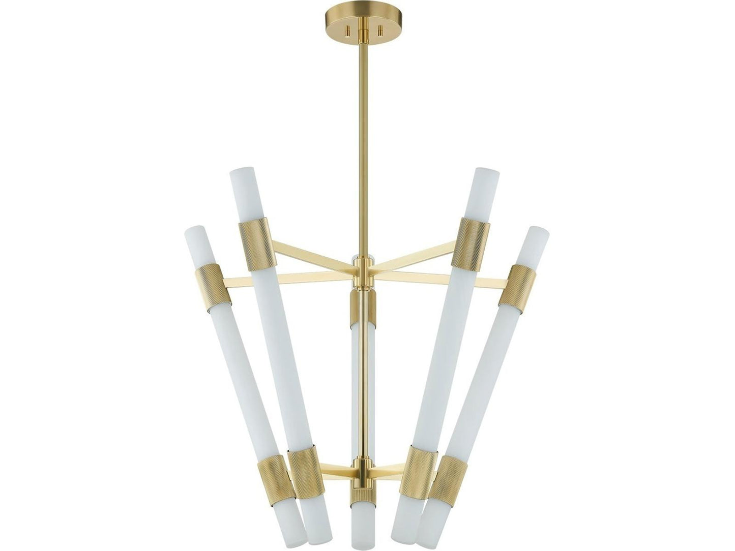 Corbett Lighting 5-Light Krakow Modern LED Chandelier in Vintage Brass