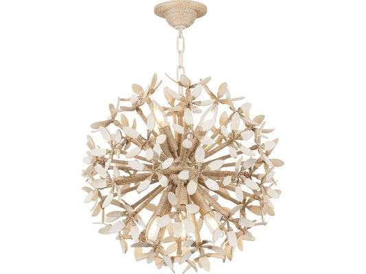 Corbett Lighting 8-Light Corfu Chandelier in Ivory Coco