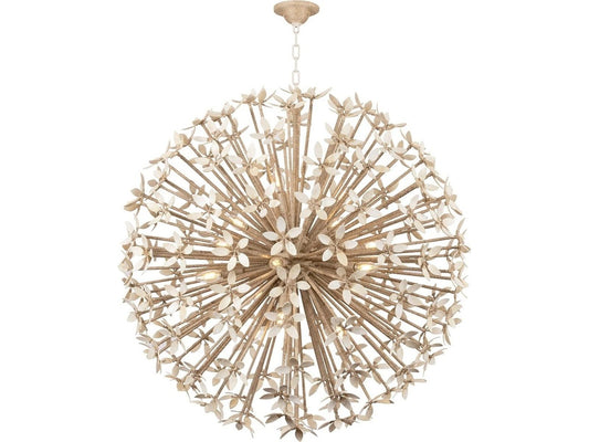 Corbett Lighting 16-Light Corfu Sputnik Chandelier in Ivory Coco
