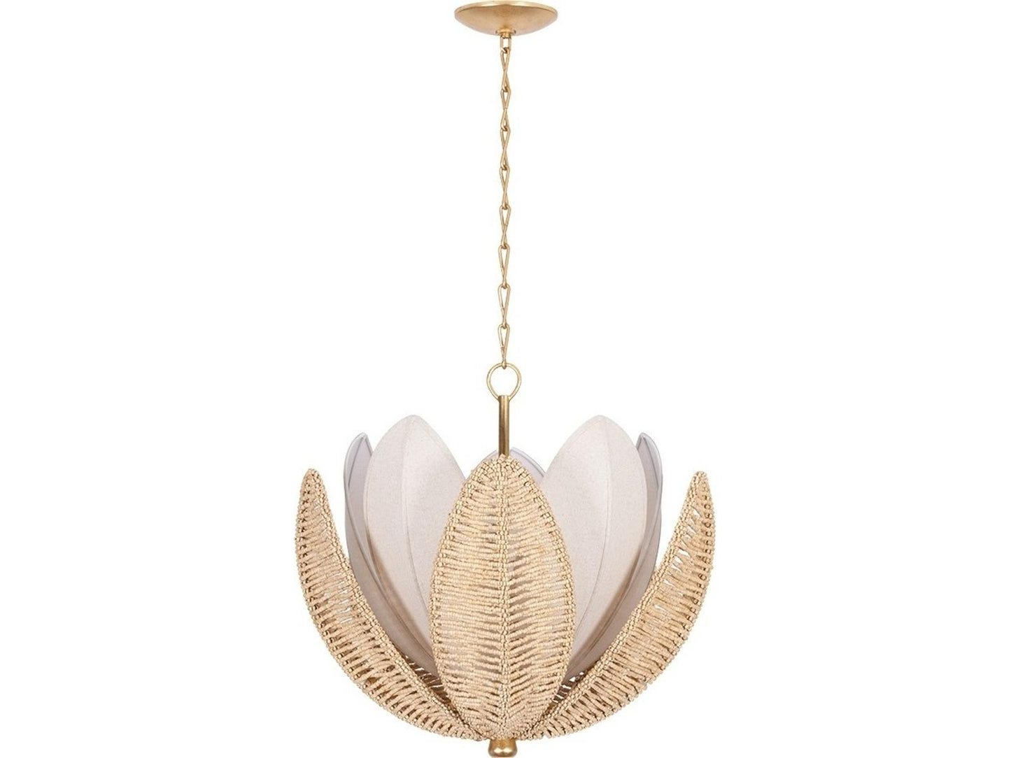 Corbett Lighting 5-Light Costa Brava Chandelier in Vintage Gold Leaf