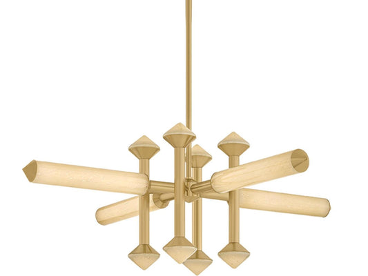 Corbett Lighting Hydra 12-Light Vintage Brass Gold Sputnik Chandelier