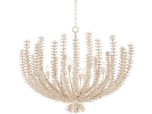 Corbett Lighting Pedrillo 8-Light Cream Plaster Off White Candelabra Round Chandelier