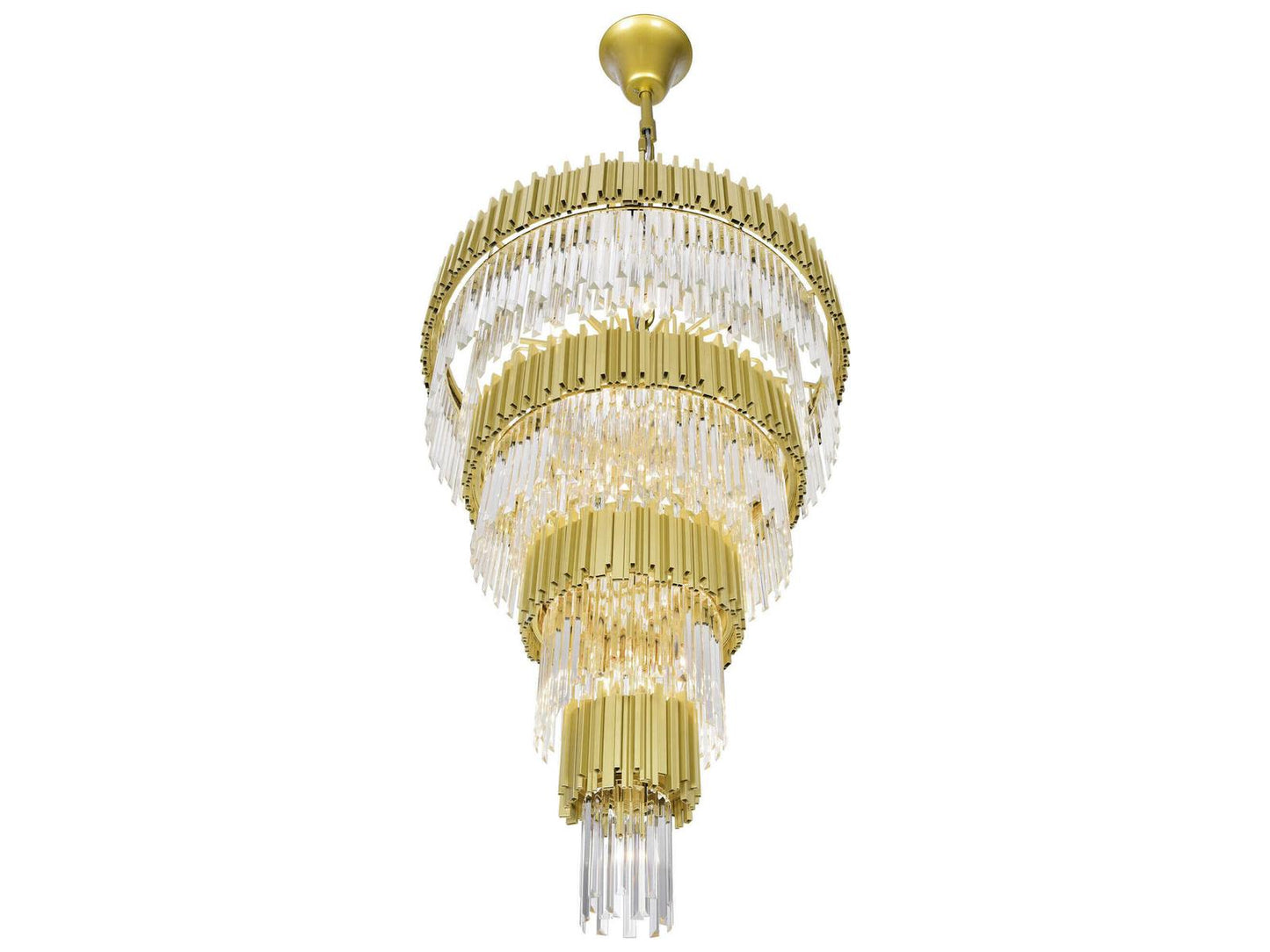CWI Lighting Deco 34-Light Chandelier in Medallion Gold with Clear Crystal