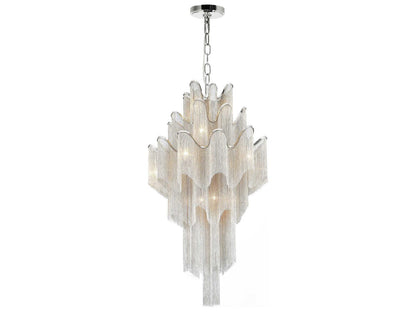 CWI Lighting Daisy 17-Light Down Chandelier in Chrome
