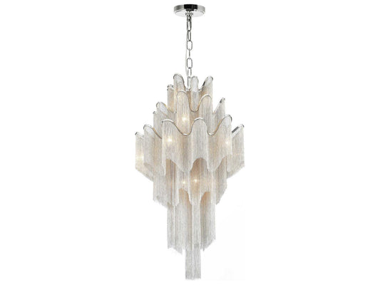 CWI Lighting Daisy 17-Light Down Chandelier in Chrome