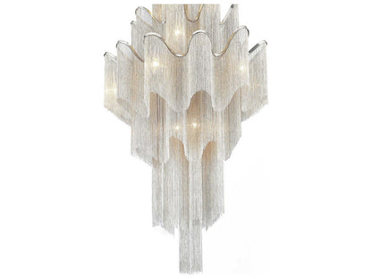 CWI Lighting Daisy 17-Light Down Chandelier in Chrome