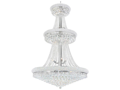CWI Lighting Empire 34-Light Chandelier in Chrome with K9 Crystals