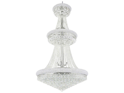 CWI Lighting Empire 34-Light Chandelier in Chrome with K9 Crystals