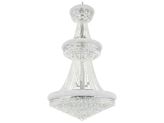 CWI Lighting Empire 34-Light Chandelier in Chrome with K9 Crystals