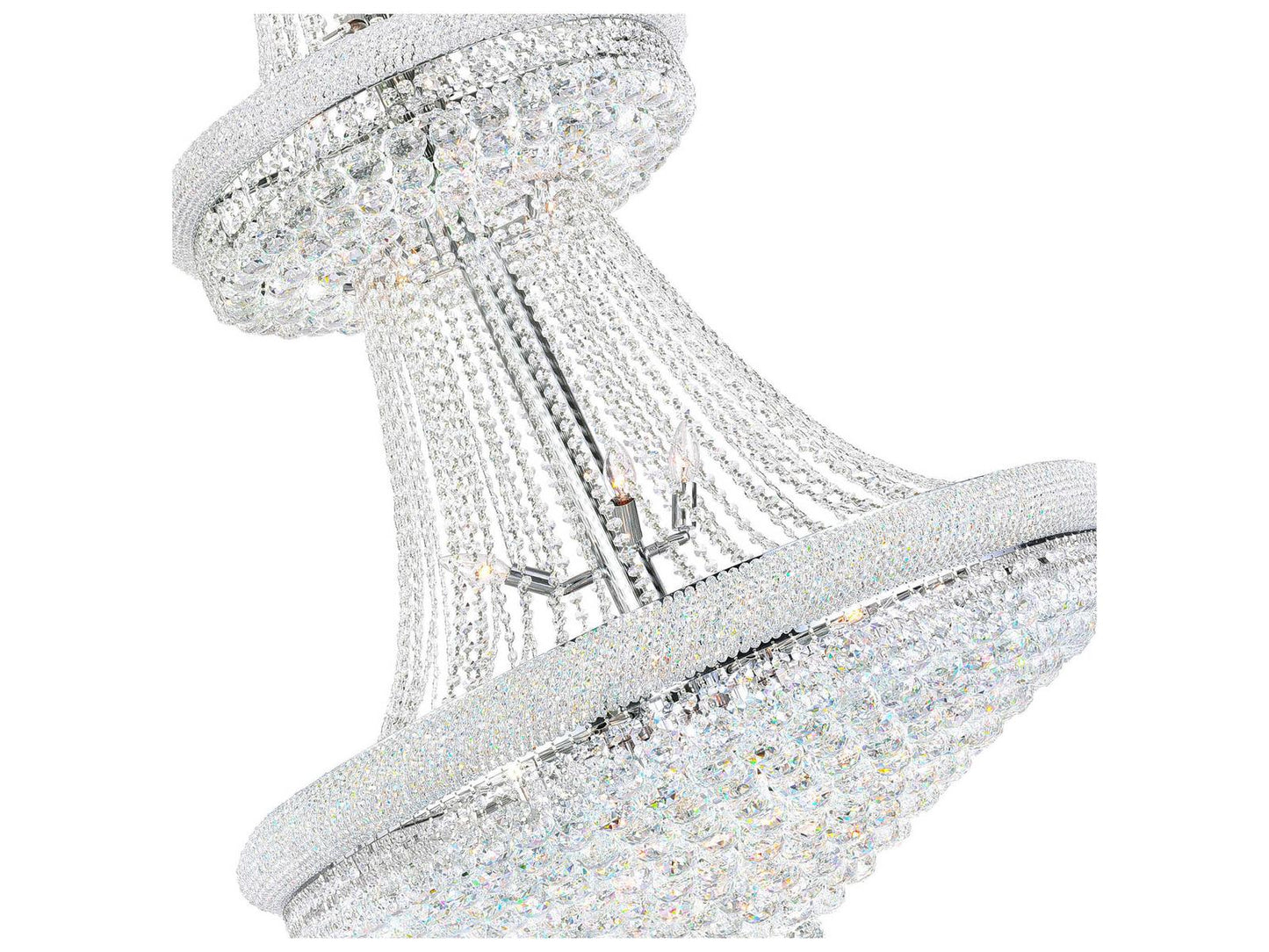 CWI Lighting Empire 34-Light Chandelier in Chrome with K9 Crystals