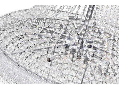 CWI Lighting 38-Light Empire Chandelier in Chrome with K9 Crystals