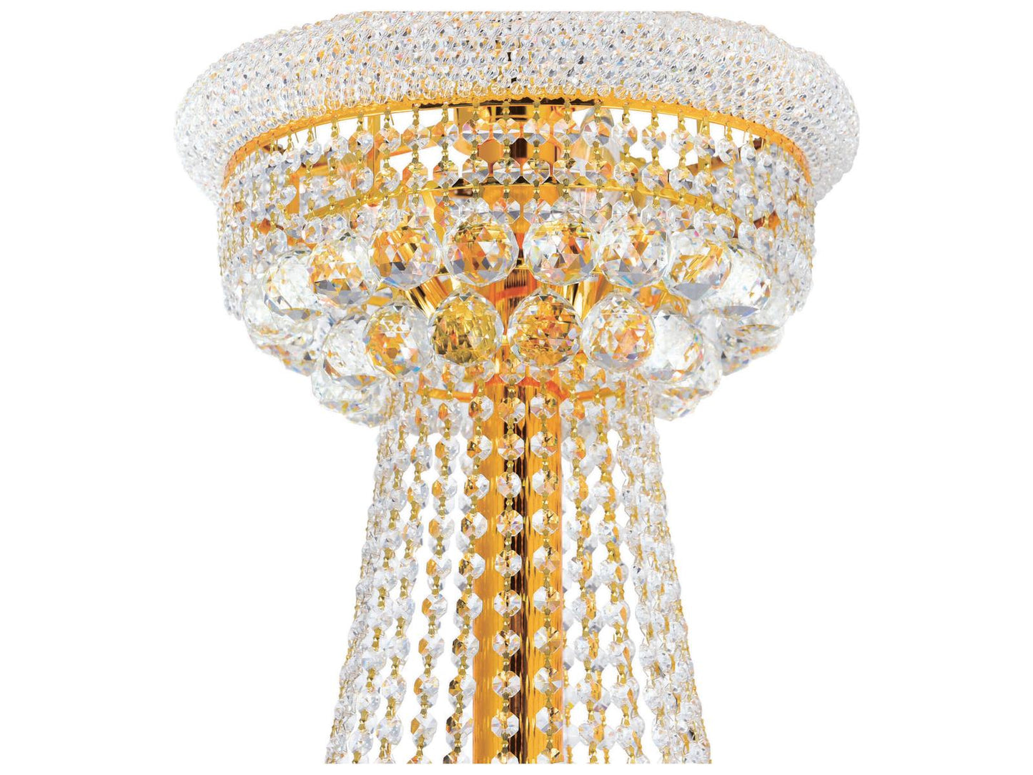 CWI Lighting Empire 38-Light Chandelier in Gold with K9 Clear Crystals