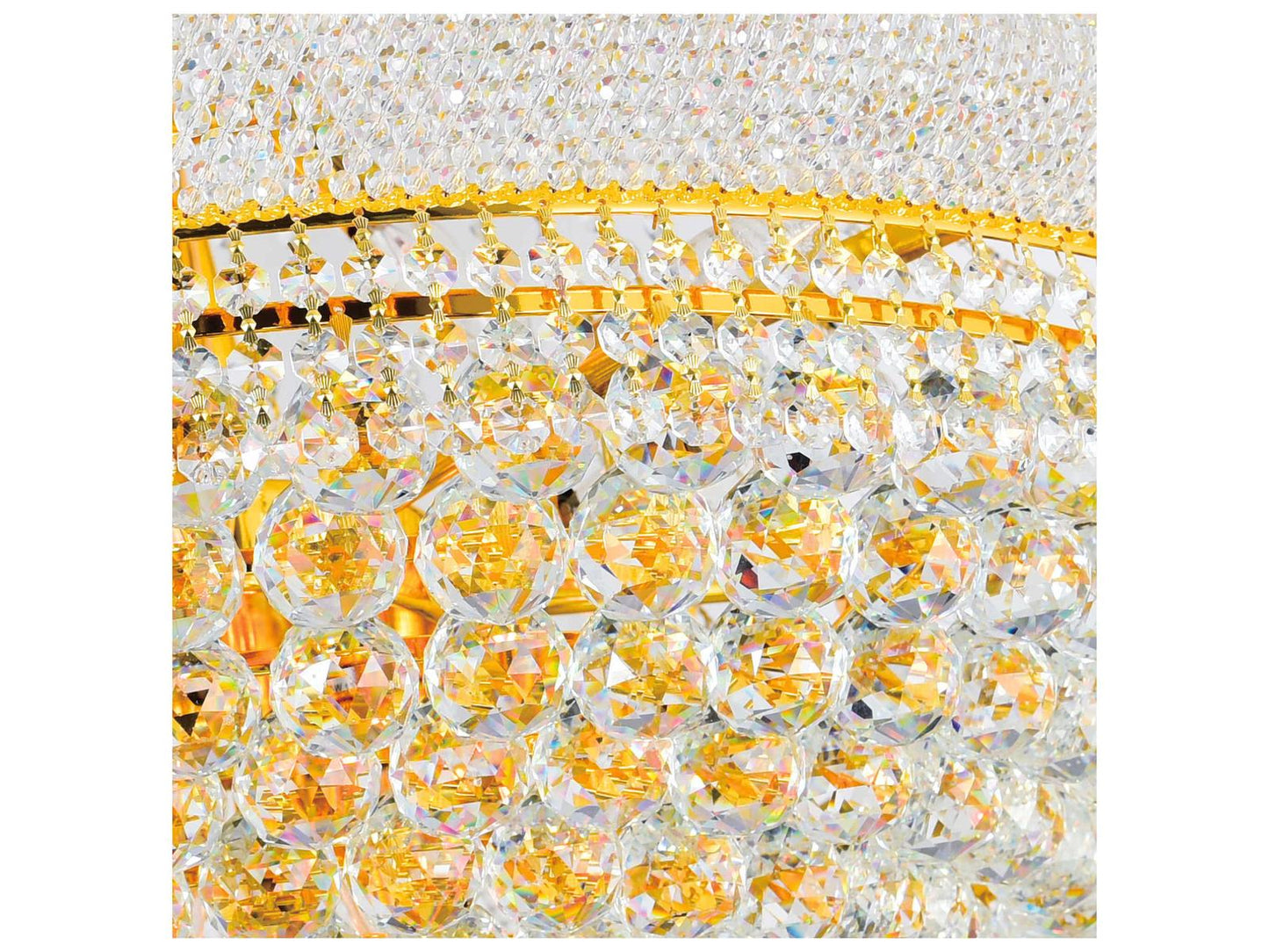 CWI Lighting Empire 38-Light Chandelier in Gold with K9 Clear Crystals