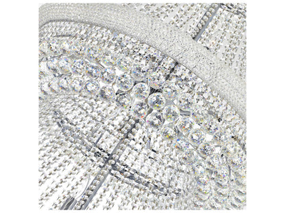 CWI Lighting 42-Light Empire Chandelier in Chrome with Crystal Draping