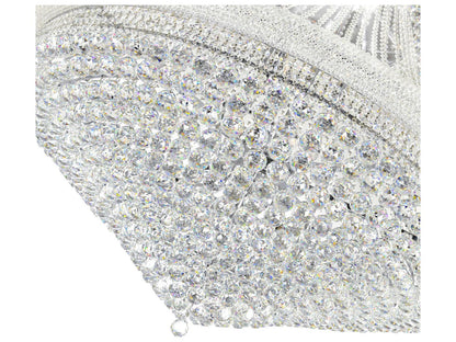 CWI Lighting 42-Light Empire Chandelier in Chrome with Crystal Draping