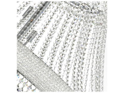 CWI Lighting 42-Light Empire Chandelier in Chrome with Crystal Draping