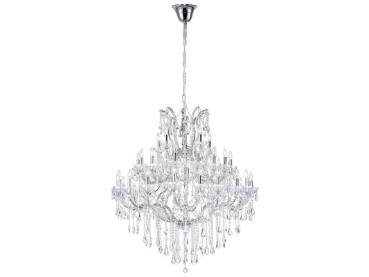 CWI Lighting Maria Theresa 41-Light Chandelier in Chrome with Clear Crystal
