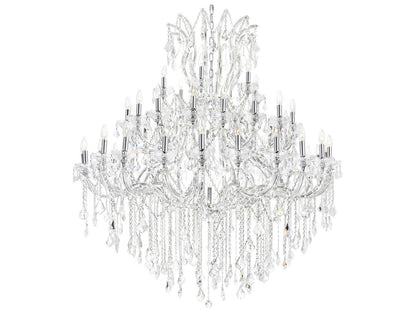 CWI Lighting 49-Light Maria Theresa Chandelier with Clear Crystal and Chrome Finish