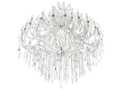 CWI Lighting 49-Light Maria Theresa Chandelier with Clear Crystal and Chrome Finish