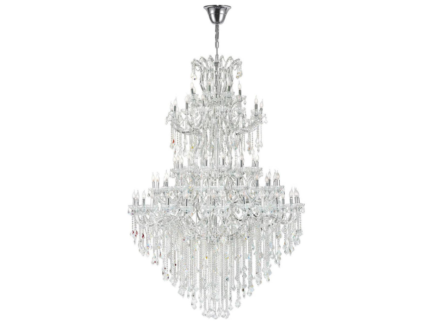 CWI Lighting 84-Light Maria Theresa Chandelier in Chrome with Clear Crystal