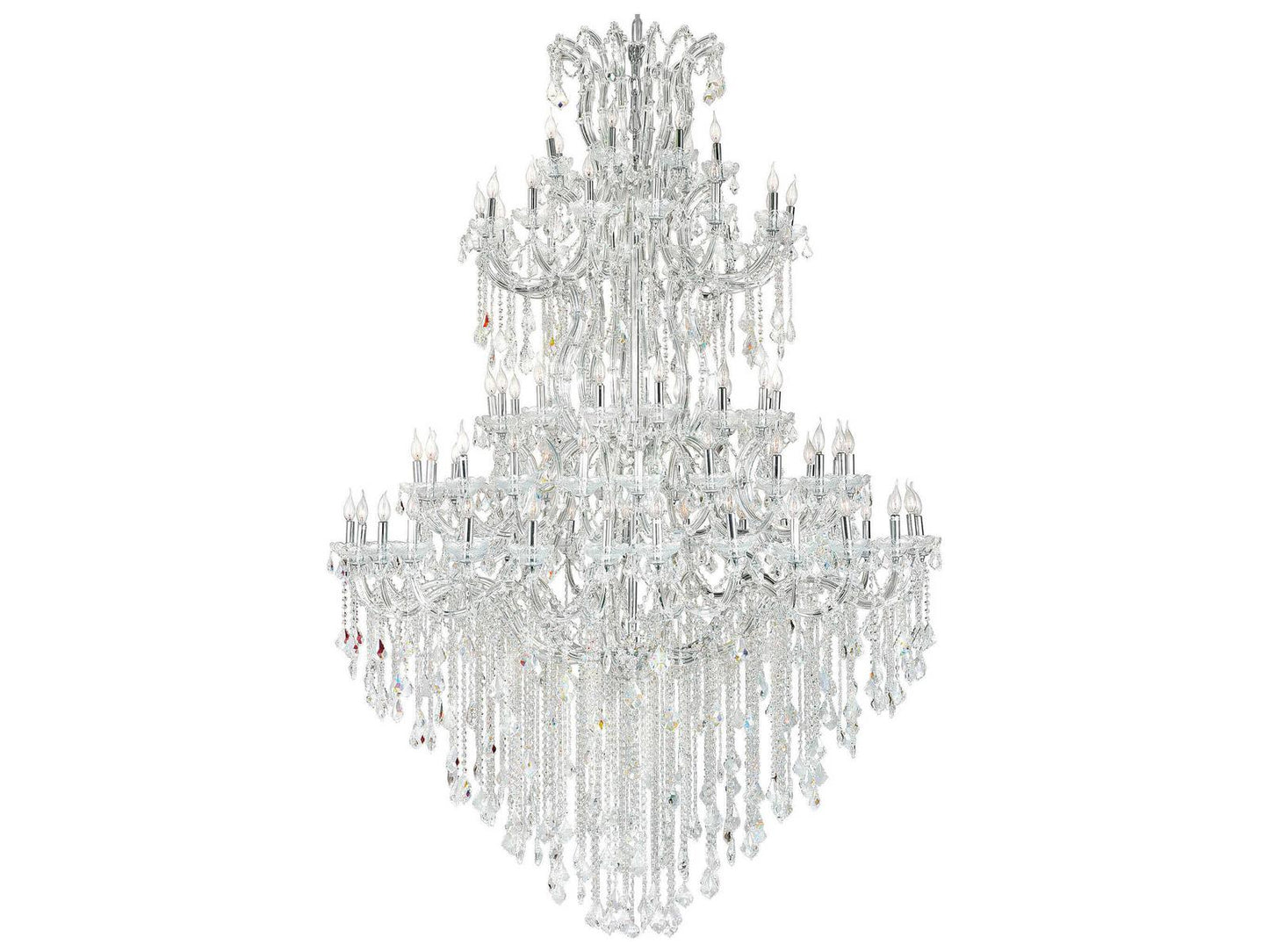 CWI Lighting 84-Light Maria Theresa Chandelier in Chrome with Clear Crystal