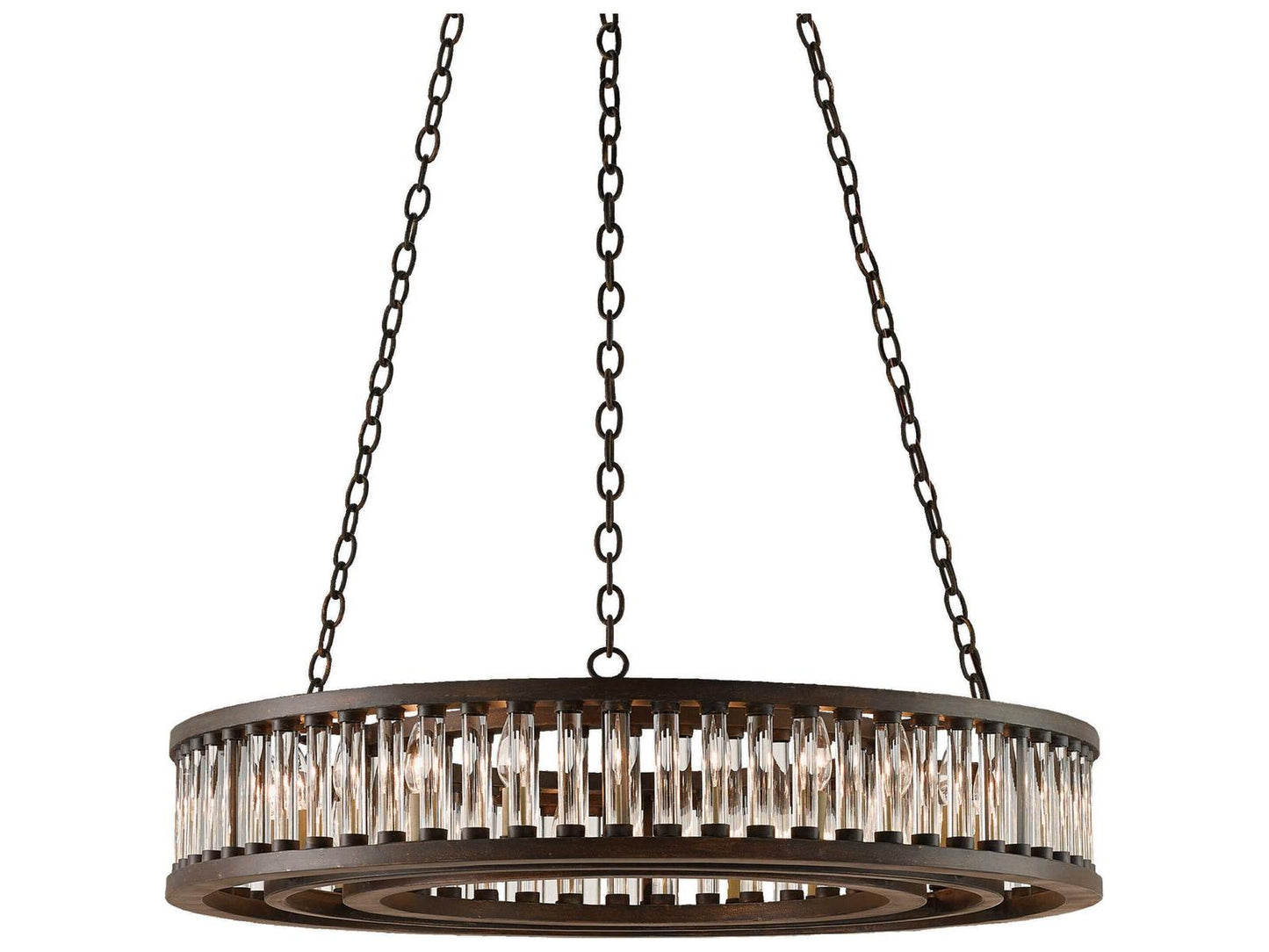 Currey & Company Currey and Company Elixir 24-Light Chandelier in Bronze Verdigris with Optic Crystal