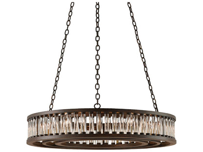 Currey & Company Currey and Company Elixir 24-Light Chandelier in Bronze Verdigris with Optic Crystal