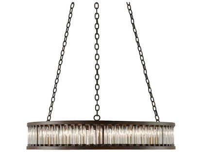 Currey & Company Currey and Company Elixir 24-Light Chandelier in Bronze Verdigris with Optic Crystal