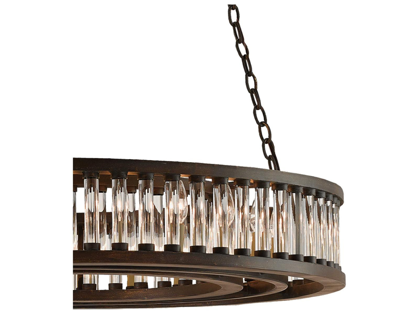 Currey & Company Currey and Company Elixir 24-Light Chandelier in Bronze Verdigris with Optic Crystal