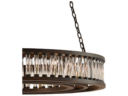 Currey & Company Currey and Company Elixir 24-Light Chandelier in Bronze Verdigris with Optic Crystal