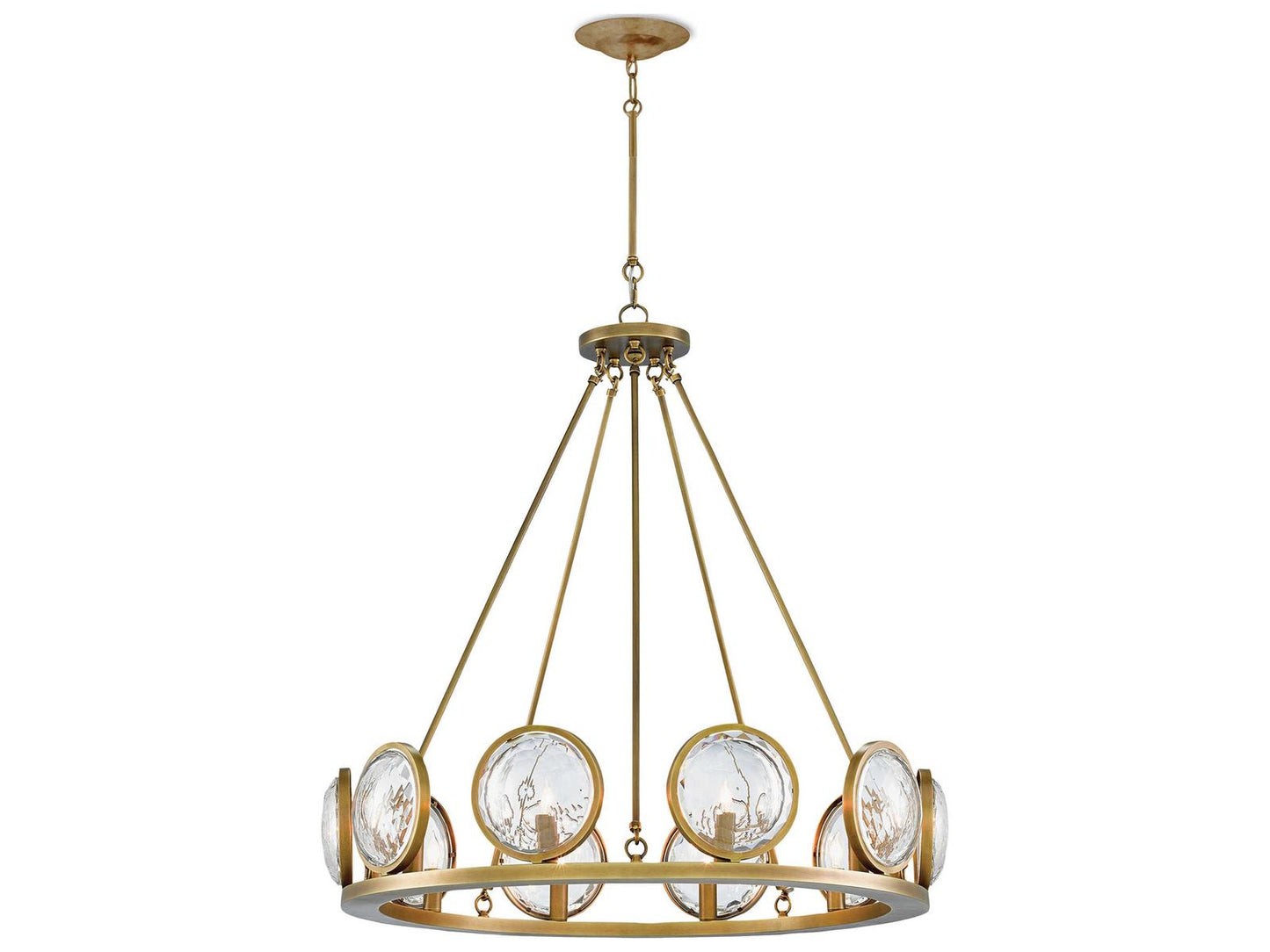 Currey & Company Currey and Company 10-Light MarjieScope Chandelier in Antique Brass