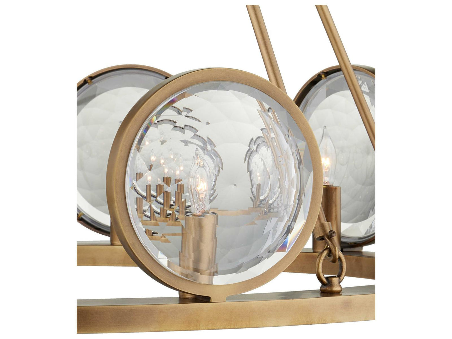Currey & Company Currey and Company 10-Light MarjieScope Chandelier in Antique Brass