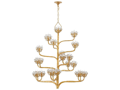 Currey & Company Currey and Company 22-Light Agave Americana Chandelier in Dark Gold Leaf